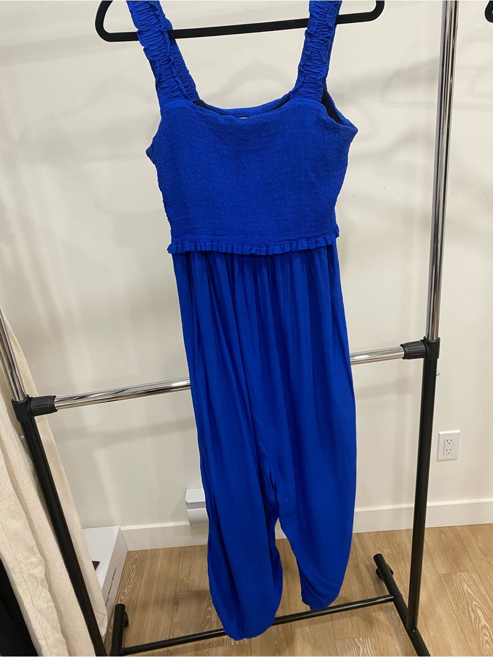 Seraphine Maternity Royal Blue Smocked Romper